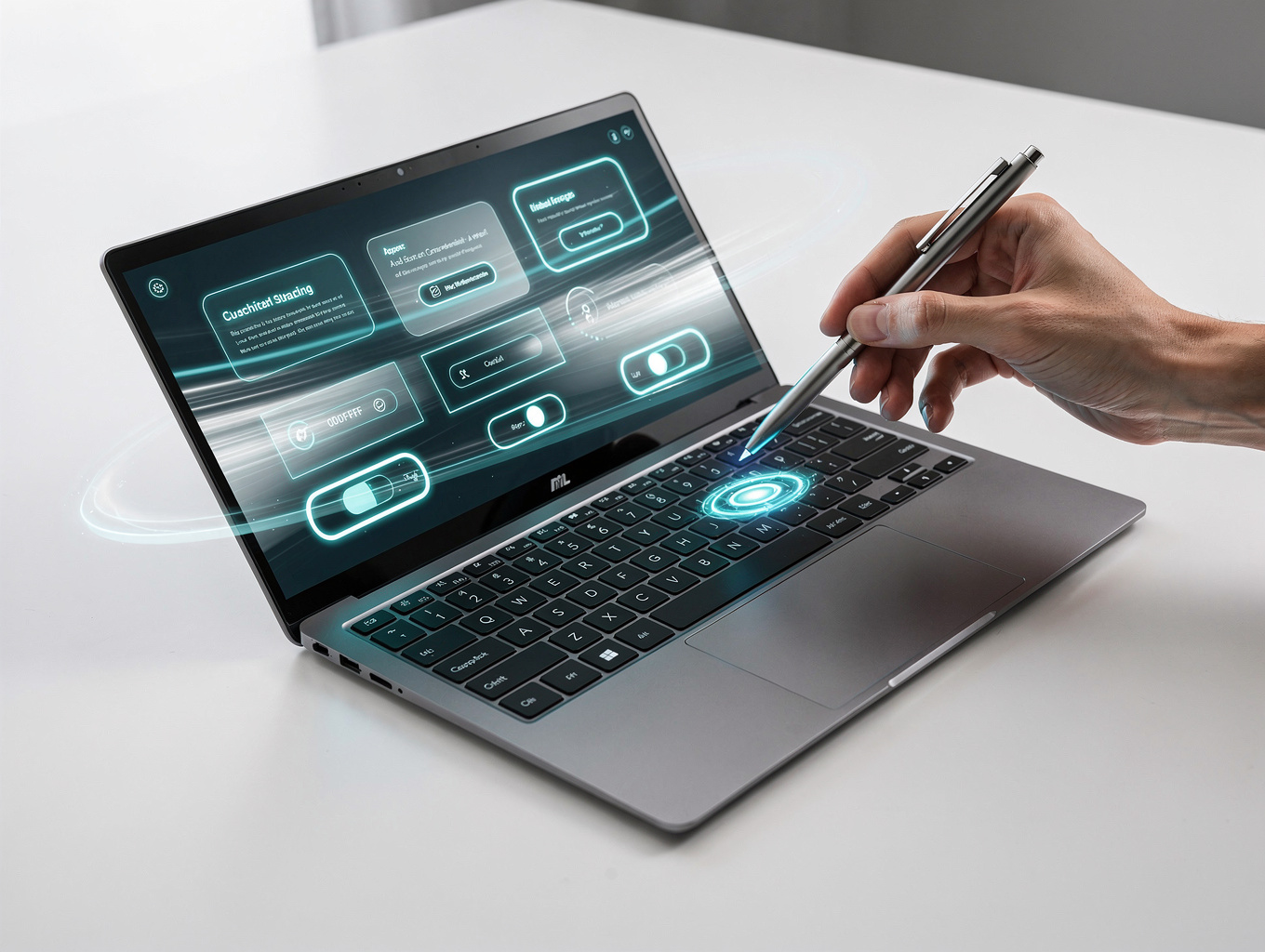 Digital blueprint evolving into a 3D structure